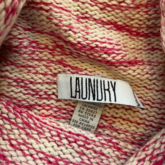 Vintage Laundry By Shelli Segal Pink and Cream Knit Top - Picture 2 of 2